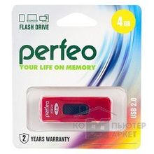 Perfeo USB Drive 4GB S04 Red PF-S04R004