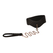 California Exotic Novelties Ошейник с поводком Entice Posture Collar with Leash (черный)