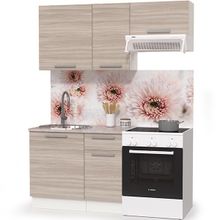 Нижегородмебель и К Эконом кухня Лима 3 цвет белый ясень шимо светлый ID - 296233