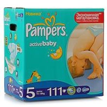 Подгузники Pampers Active Baby-Dry 5 (11-18 кг), 111 шт