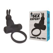 Bior toys Черное эрекционное виброкольцо Sex Expert