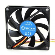 Вентилятор 80 x 80 x 15, 3 pin, 12V, втулка, кабель 15 см, 5bites (F8015S-3)
