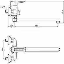 Timo Смеситель Junior-Inox 1905Y-CR универсальный