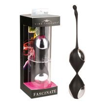 Vibe Therapy Чёрные вагинальные шарики Fascinate Limited Edition (черный с серебристым)