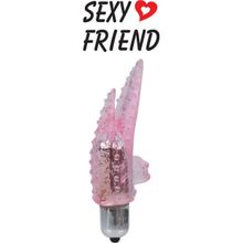 Насадка на палец с вибрацией Sexy friend розовая
