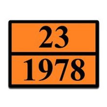 Оранжевая табличка опасный груз 23-1978 (пропан)