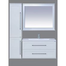 Misty Зеркало для ванной Марта 100 белое фактурное