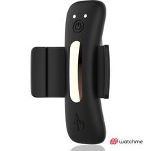 DreamLove Черная вибровкладка в трусики с пультом-часами Anne s Desire Vibro Panty Wireless Watchme (черный)