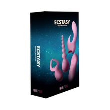 RestArt Нежно-розовый вибростимулятор Ecstasy с насадками