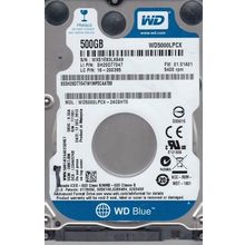 Жесткий диск 500Gb WD Scorpio Blue (WD5000LPCX) {SATA 6Gb s, 5400 rpm, 8Mb buffer, 7 mm}