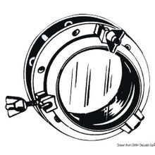 Osculati Circular opening white nylon portlight 320 mm, 19.750.03BI