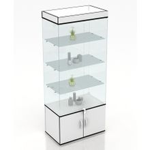 Витрина "Универсал" №53 Белый с чёрной кромкой