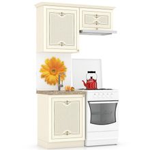 Любимый Дом Кухня Ассоль жемчуг № 01 120 см., универсальная сборка ID - 287180