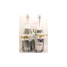Украшения на бутылки с шампанским Gilliann Spring Flower Gold GLS062