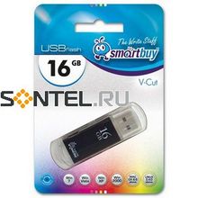 SB16GBVC-K, 16GB USB 2.0 V-Cut, Black, SmartBuy