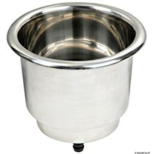 Osculati Delux SS LED glass holder w drain hole, 48.430.11