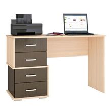 Письменный стол Сити-2 1200х500х750 дуб молочный венге
