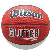 Мяч баскетбольный WILSON Clutch, р.7, резина, бутил.камера, красно-бело-черный