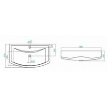 Triton Мебель для ванной Диана 80 L, ящики