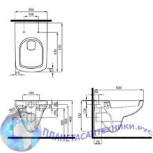 Унитаз подвесной IFO Special Rimfree RP731100200 безоботковый с сиденьем