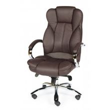 Кресло офисное VERSA BROWN Верса (brown) сталь + хром темно-коричневая экокожа