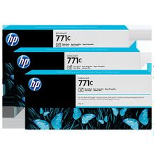 Набор картриджей hp b6y37a 3-pack print cartridge №771c photo black для hp dj z6200