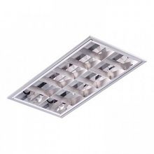 TLC218-1 EL, встраиваемый светильник, цвет корпуса - белый,  595х295, зеркальный растр, ЭПРА G13 |  код. 02522 |  Technolux