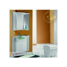 Акватон Мебель для ванной Альтаир 62 (бело-серый) - Набор мебели стандартный (зеркало-шкаф, тумба-умывальник, раковина)