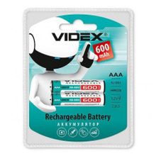Аккумулятор AAA VIDEX HR03-2BL 600мА ч Ni-Mh, 2шт, блистер
