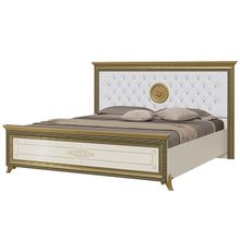 Мэри-Мебель Кровать двуспальная 1800 Версаль мягкое изголовье цвет слоновая кость ID - 292327