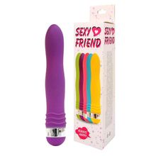 Bior toys Фиолетовый эргономичный вибратор Sexy Friend - 17,5 см.