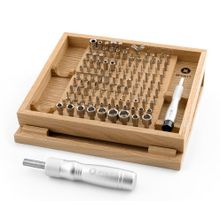 Набор инструментов iFixit Universal Bit Kit в дубовом футляре, дерево подарочный набор  IF145-260