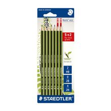 Набор черно-графитовых карандашей Noris eco, 7 штук, 5 штук - HB, 1 штука - 2B, 1 штука - 2H