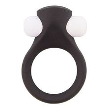 Чёрное эрекционное виброкольцо LIT-UP SILICONE STIMU RING 2 BLACK