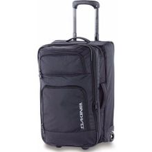 Чёрная мягкая мужская дорожная сумка из ткани с выдвижной ручкой DAKINE OVER UNDER 49L BLACK на колёсиках