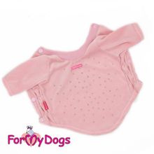 Толстовка для собак ForMyDogs без капюшона, розовая велюр 210SS-2016