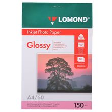 Фотобумага Lomond A4 150г м2 (1 стор., глянцевая) 50л (0102018)