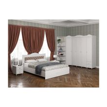 Система Мебели Спальня Италия-3 мягкая спинка белое дерево