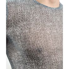 Romeo Rossi Серая мужская футболка в облипку (L   серый)