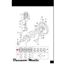 Кольца поршневые 0,5 GM (Matiz)