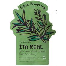 TONY MOLY Маска салфетка тканевая ЧАЙНОЕ ДЕРЕВО Im Real Tea Tree Mask Sheet, 21г