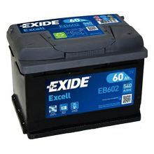 Аккумулятор автомобильный Exide Excell EB602 6СТ-60 обр. (низкий) 242x175x175