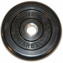 Диск обрезиненный черный MB Barbell d-26 2.5 кг