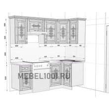 Кухня БЕЛАРУСЬ-9 модульная угловая. 2100х1000мм
