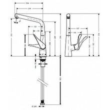 Смеситель Hansgrohe Metris 14822800 для кухонной мойки