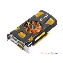 Видеокарта 1Gb &lt;PCI-E&gt; Zotac GTX560Ti c CUDA &lt;GFGTX560Ti, GDDR5, 256 bit, HDCP, 2*DVI, HDMI, DP, Retail&gt;