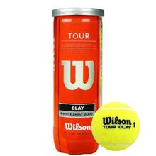 Мяч для большого тенниса WILSON Tour Clay, одобрен ITF и USTA, фетр, резина, 3 шт, желтый
