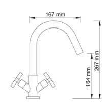 WasserKRAFT Смеситель для раковины Weser 7803