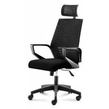 Кресло офисное Эрго black черный пластик черная сетка черная ткань