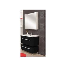 Акватон Мебель для ванной Мадрид 80 (черный глянец) - Тумба-умывальник Мадрид 80 черный глянец